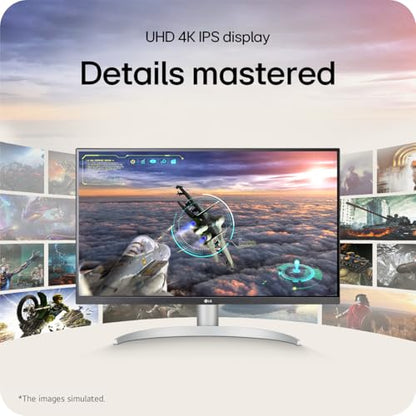 LG 27UP650K-W 27-Inch 4K UHD (3840 x 2160) IPS Monitor, 60Hz, 5ms, DisplayHDR 400, White