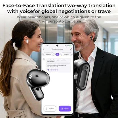 QYGCKJ HTC NE20 Wireless Bluetooth 6.0 Earbuds Active Noise Cancellation 8 Hours Battery Life