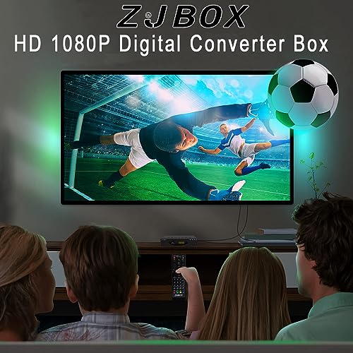 ZJBOX Digital Converter Box - 1080P ATSC Tuner Model F4E5CB845-71f5498721 with HDMI Output and USB Media Player