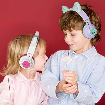 Riwbox CT-7S Wireless Headphones 40mm Speaker Bluetooth 5.3 Cat Ear Design On-Ear