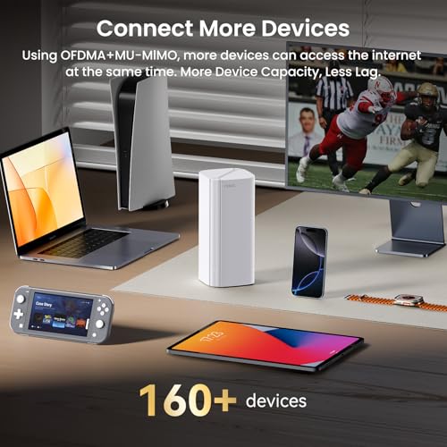 Tenda 3 Count MX12-3-NEW Wi-Fi 6 AX3000 Dual-Band Wireless Mesh System, 7000 sq. ft Coverage, 2976 Mbps Data Transfer Rate