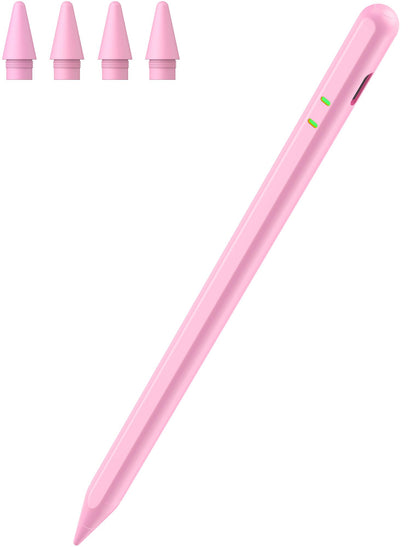 AYNSRTN Pink Aluminum Stylus Pen for Apple iPad Models A16/10/9/8/7/6, Pro 13/12.9/11" M5/M4, Air M3/M2/5/4/3, Mini 6/5