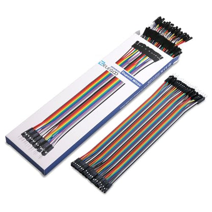 ELEGOO 120pcs Dupont Wire Kit Male to Female, Male to Male, Female to Female Connection Cables