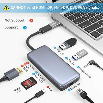 XAOSUN USB C Female to USB Male Adapter (2-Pack) 10Gbps Data Transfer 100W Fast Charging OTG-R