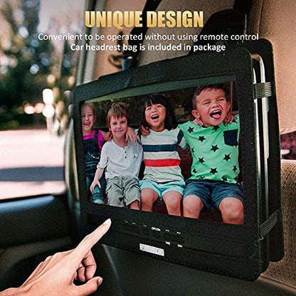HDJUNTUNKOR 10.1" HD Portable DVD Player HDPDVD-01 1024x600 30-Day Refund