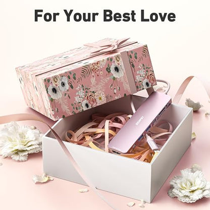BENFEI 7-in-1 USB C Hub 000395pink 4K 60Hz USB Hub