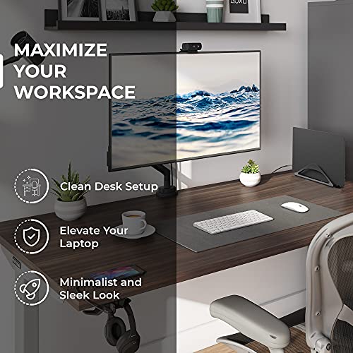 HumanCentric 401-1001-B Vertical Laptop Stand Adjustable Gripping Holder Tabletop