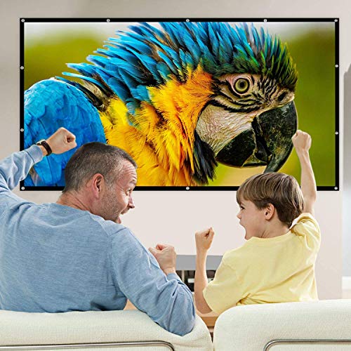 Mdbebbron 150 Inch Projection Screen SD-002 16:9 Manual Polyester Wall Mount