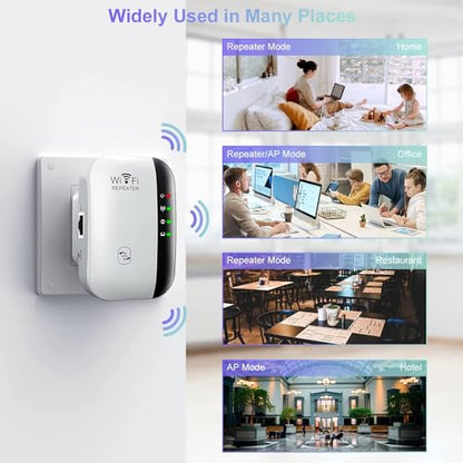 Jancane 2.76 x 3.15 x 2.09 Inches WF003 Wireless WiFi Extender, Ethernet Port, Wireless Signal Booster