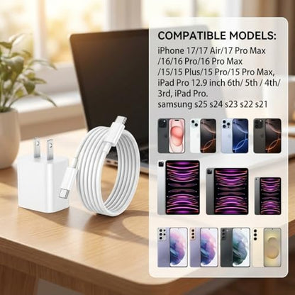 Icseio 20W A02018 USB Type C Wall Charger with 6FT Cable