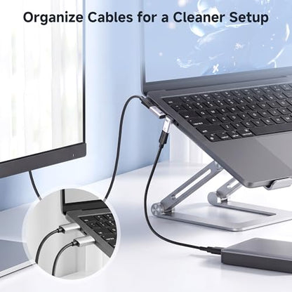 Cable Matters 90 Degree USB-C Adapter Kit Model 201313 Black 40Gbps Data Transfer Laptop and Device Connectivity