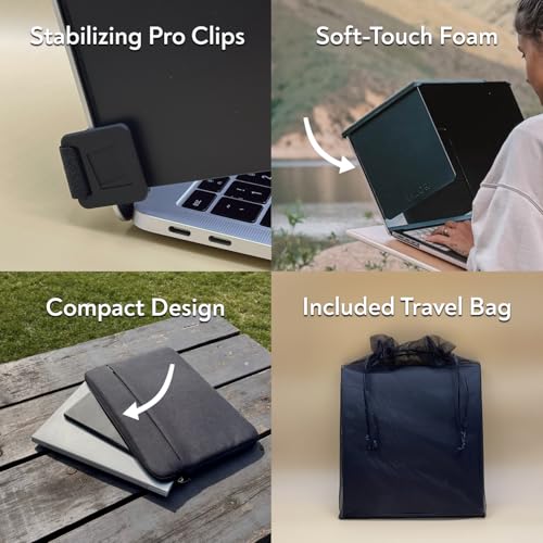 VIZOR Pro 10-Inch Laptop Sun Shield Anti-Glare Matte Black