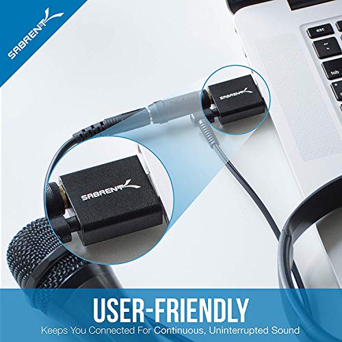 Sabrent Aluminum USB External Stereo Sound Adapter AU-EMCB USB 2.0 Stereo 48 KHz
