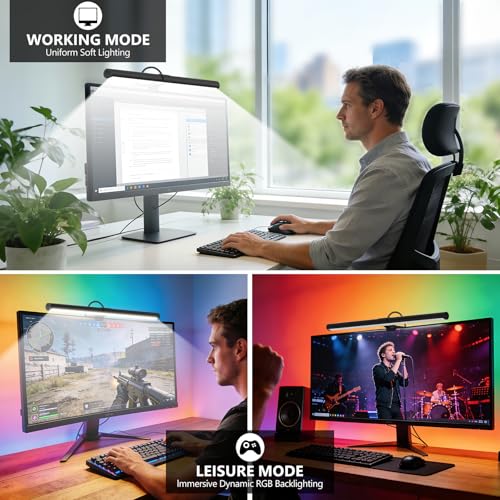 SAMPHON 15.75" SC03 LED Dimmable Monitor Light Bar 150 Lumens 5 Watts Table Mount
