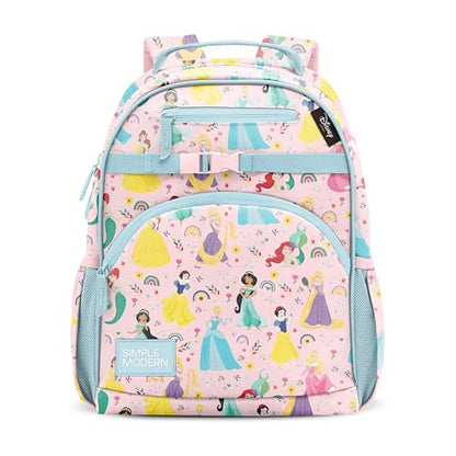 Simple Modern Kids Medium FL-12-D-PRN-RBO 12L Backpack, Princess Rainbows, Polyester, Water Resistant, 15-inch