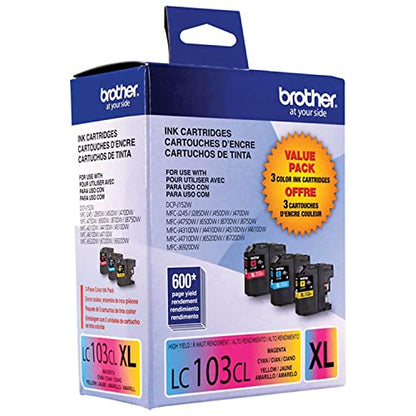 Brother LC1033PKS Innobella High-Yield Ink, 600 Page Yield, Color (Cyan, Magenta, Yellow), 3 Cartridges per Pack