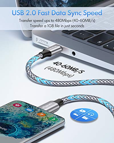 etguuds 3 Feet TC-CTC21 60W USB C to USB C Charging Cable