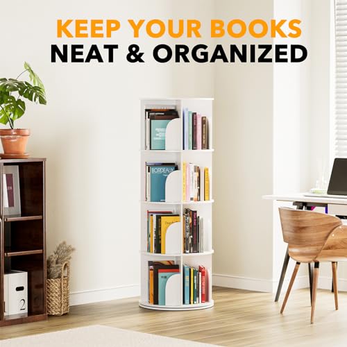 SpaceAid 4 Tier 56XZSJ-MS02-W4 Bookshelf White