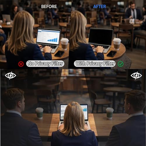 gopupu 14 Inch 16:9 125g Magnetic Laptop Privacy Screen Filter