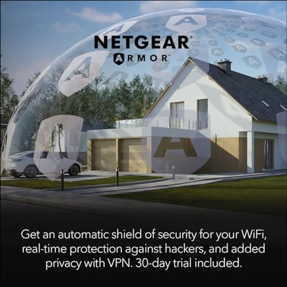 NETGEAR Nighthawk RS200 Dual-Band WiFi 7 Router – Connectivity up to 6500 Mbps, 2500 sq. ft. Coverage, 4 Ethernet Ports