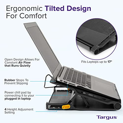 Targus Laptop Cooling Pad 17-inch Dual Fan USB Hub AWE81US