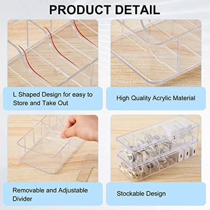 Tatuo 10.2"L x 3.9"W x 2.4"H Tatuo-Ties-EARN95647 90.12 cu in 2 Count Plastic Cable Organizer Box
