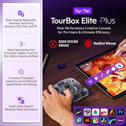 TOUR BOX 4.57" x 3.98" Elite Plus Multi-Platform Controller