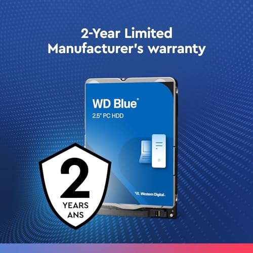 WD Blue 1TB WD10SPZX Internal Hard Drive - 5400 RPM Serial ATA Interface 128MB Cache 2.5-Inch Form Factor