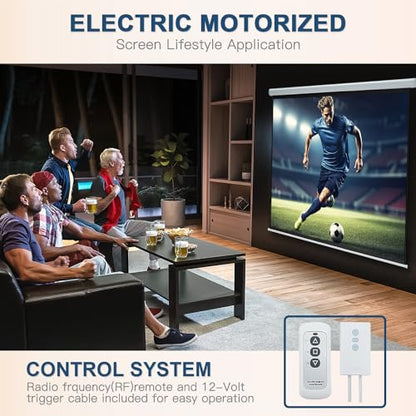 YODOLLA 150" Motorized Projector Screen 16:9 4K HD