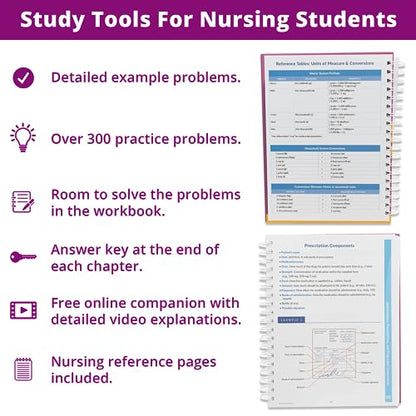 Level Up RN Dosage Calculation Workbook - 283 Pages - NCLEX ATI HESI Test Preparation