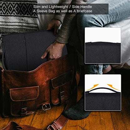 iKammo 14 Inch Laptop Sleeve Black Nylon Travel Pouch Waterproof Modern Soft