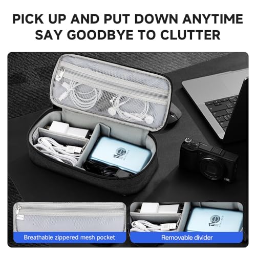 Teskyer 9.84x4.72x2.56 SM13L Solid Multifunctional Storage Zippered Electronics Organizer