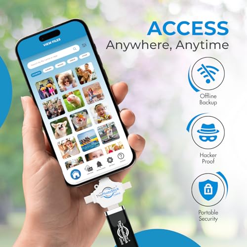 ThePhotoStick Omni 128GB USB 3.0 Flash Drive with Dual USB Connector - Automatic Photo and Video Backup Device