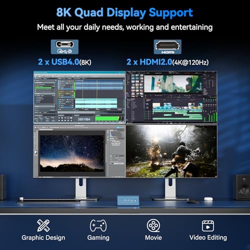 GEEKOM Mini PC IT13 i9-13900HK 7680x4320 HDMI DisplayPort Mini PC