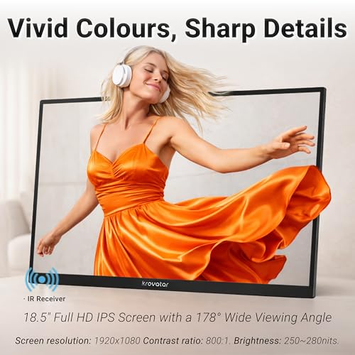 Krovatar 18.5'' KBP-190 1920x1080 60Hz IPS Portable Blu-ray Player