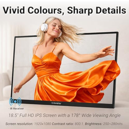Krovatar 18.5'' KBP-190 1920x1080 60Hz IPS Portable Blu-ray Player