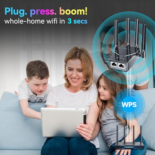 Larirgr 15555 ft WiFi Extender Model 2026 Dual Band 2.4/5 GHz