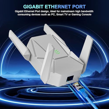 nonser 2026 WiFi Extender 1800 Mbps Dual-Band 5.8 GHz Range Extender for Home