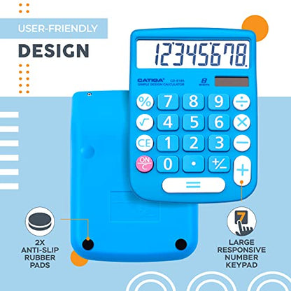 CATIGA 5.5" x 4" CD-8185 LCD Solar Powered Business Calculator