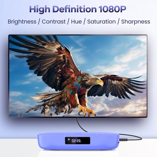 Desobry 6" x 5.9" x 1.1" MD116L 1920x1080 60Hz DVD Player