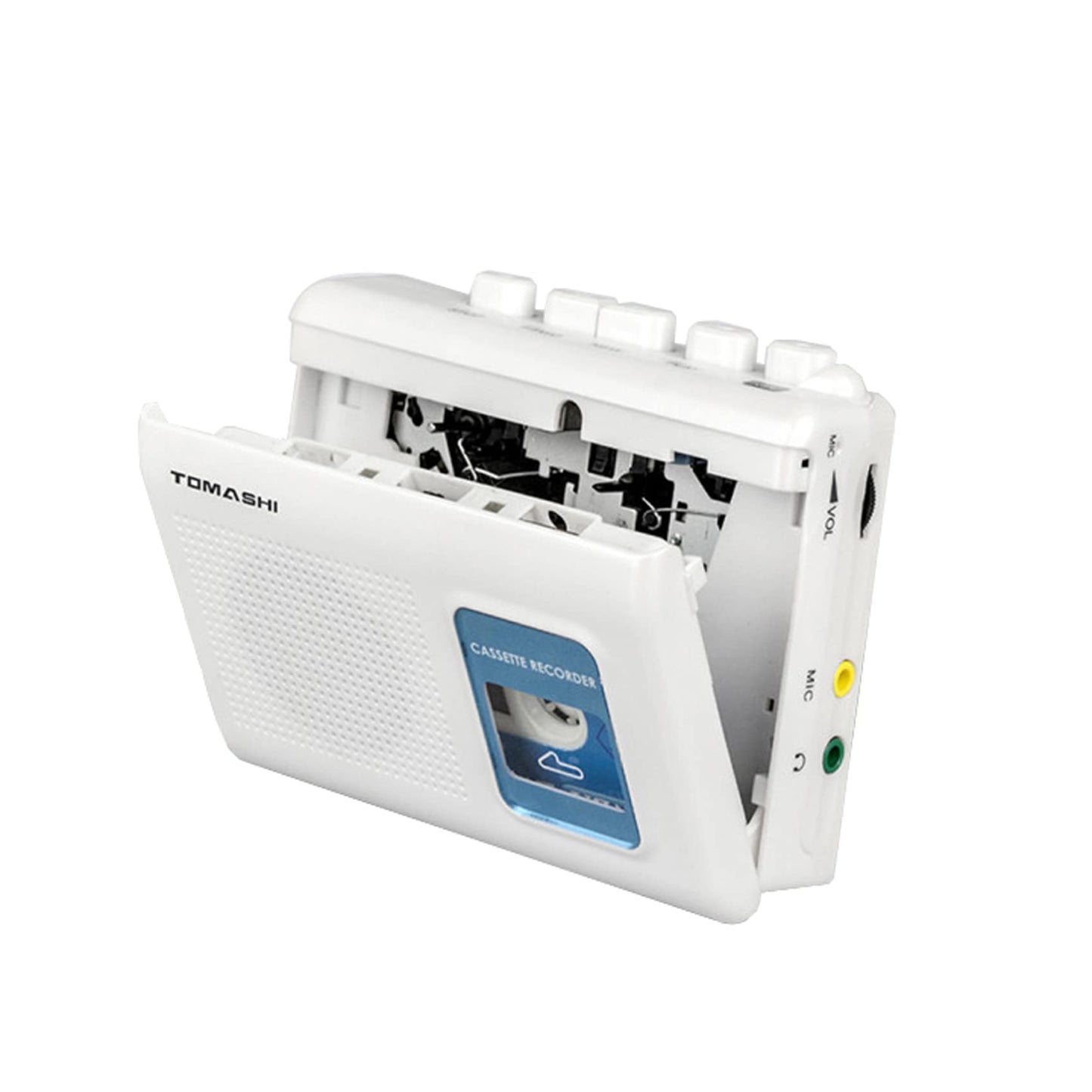TOMASHI 4.57 x 3.54 x 1.38 inches F-119F-318F Mono Battery Powered Portable Cassette Recorder