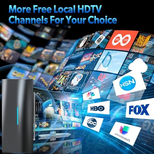 Qboy Indoor TV Antenna 1000 Miles Range 17 Ohm Black