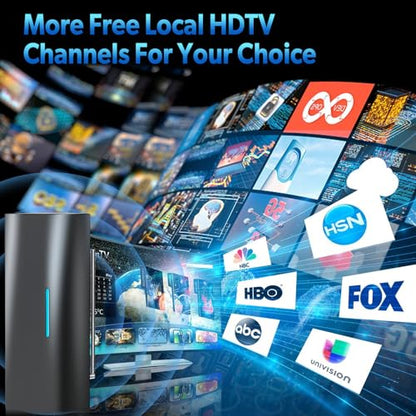 Qboy Indoor TV Antenna 1000 Miles Range 17 Ohm Black
