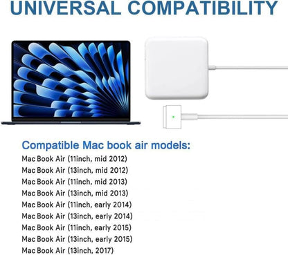 Elvoes 45W T-Tip Power Adapter for MacBook Air and Pro A1398-A1424