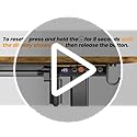 Claiks 48" P1.01.001 Electric Height Adjustable Desk, Rectangular, 3 Height Positions, Black Frame/Rustic Brown Top