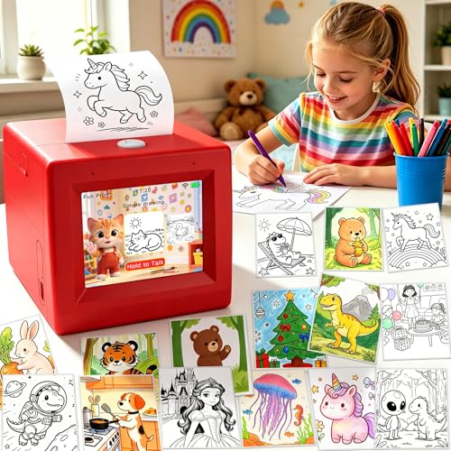 iHeartYard 2.4in Ai Magic Box Inkless 200DPI Monochrome Portable Printer