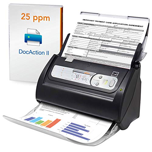 Plustek PS186 Document Scanner 600 DPI USB CIS 50-Sheet Capacity