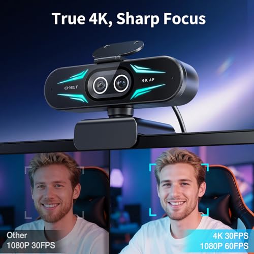 EMEET C60E 4K Webcam Model E3402 USB Connectivity