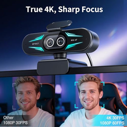 EMEET C60E 4K Webcam Model E3402 USB Connectivity