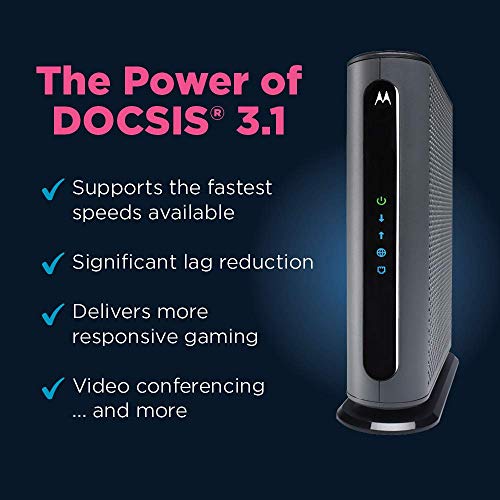Motorola DOCSIS 3.1 Cable Modem MB8611 2.5G Ethernet Connectivity Ethernet, Wi-Fi